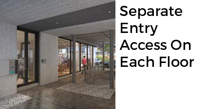 separate entry access on each floor